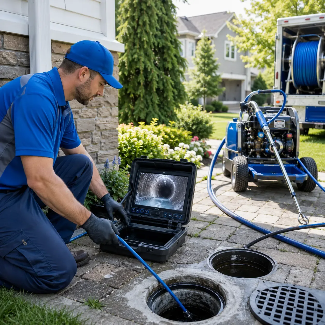 Outdoor drain cleaning professionals serving West Granby, CT