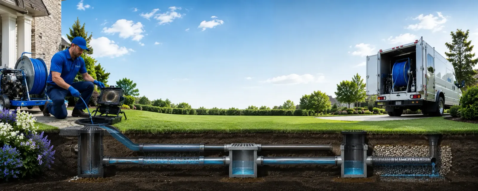 Outdoor drain cleaning information for West Granby, CT